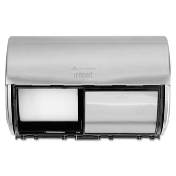 Georgia Pacific® Professional Compact Coreless Side-by-side 2-roll Dispenser, 10.13 X 6.75 X 7.13, Stainless freeshipping - TVN Wholesale